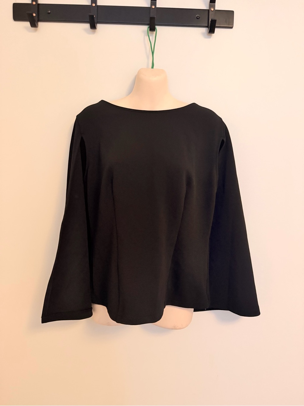 Women’s Black Caped Tank Boatneck Top